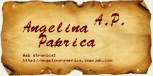 Angelina Paprica vizit kartica